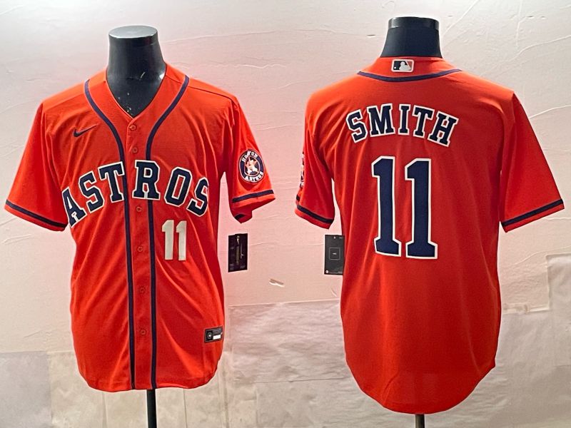 Men 2025 Houston Astros #11 Smith Orange Nike 2025 MLB Jersey 014->houston astros->MLB Jersey
